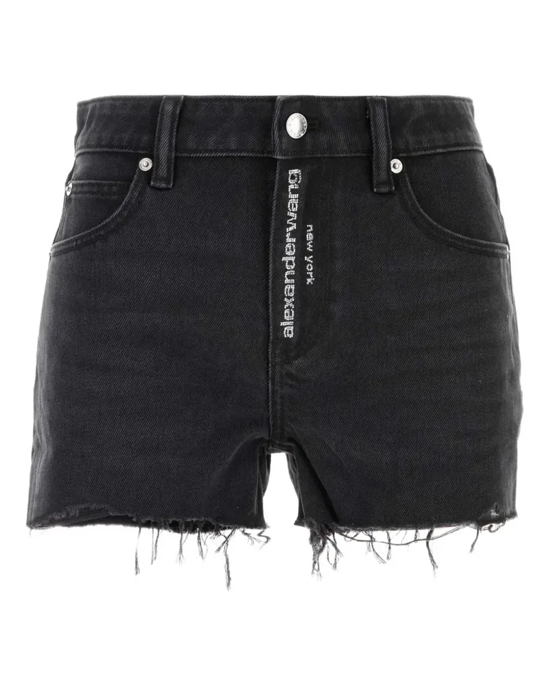 Alexander Wang relaxed short Hotfix logo-fly - Schwarz Schwarz