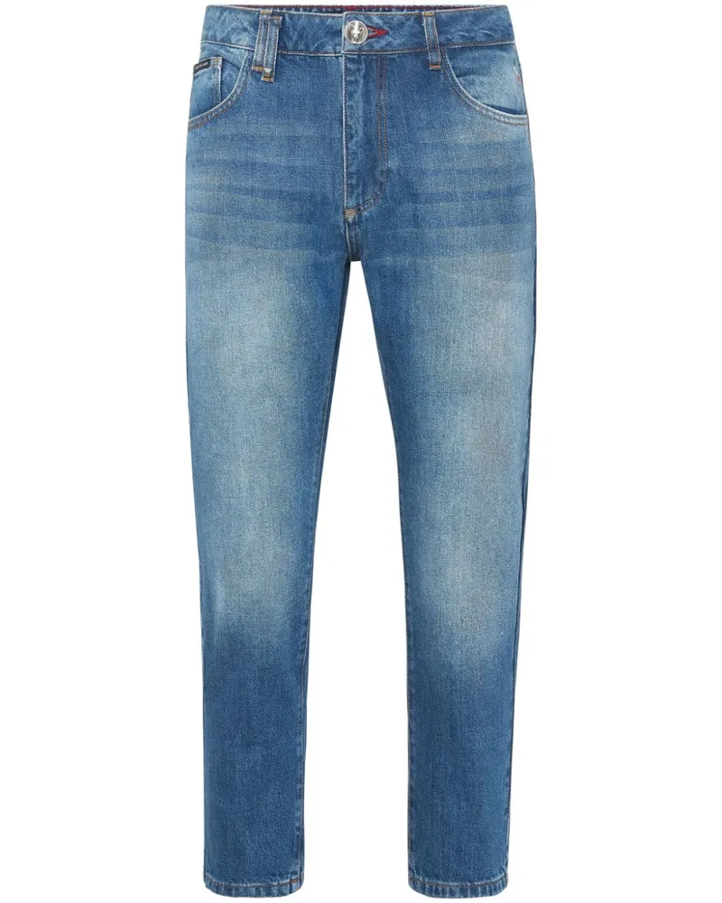 Philipp Plein Detroit Jeans mit Tapered-Bein - Blau Blau