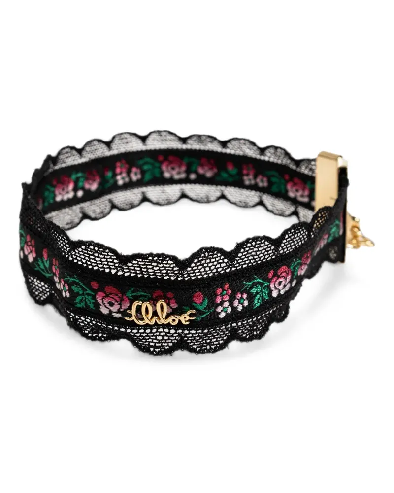 Chloé Folk Halskette mit Blumenmotiv - Gold Gold