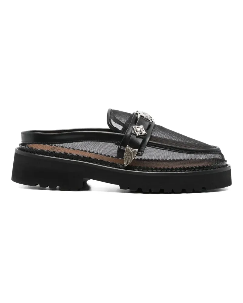Toga mesh western-embellished mules - Weiß Weiß