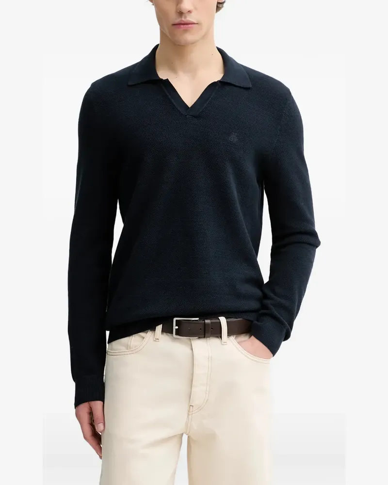 Marc O'Polo V-neck long-sleeve T-shirt - Blau Blau