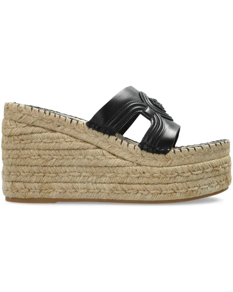 Versace Medusa Wedge-Sandalen 115mm - Schwarz Schwarz