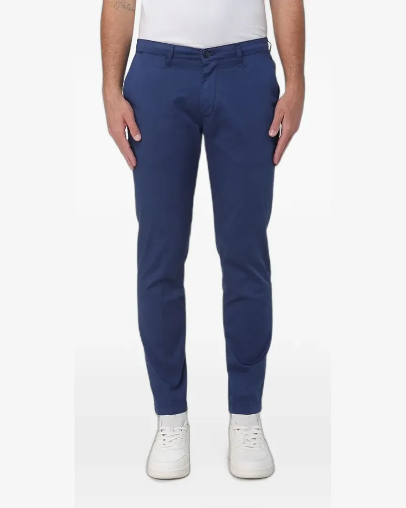 XC Schmale Chino aus Gabardine - Blau Blau