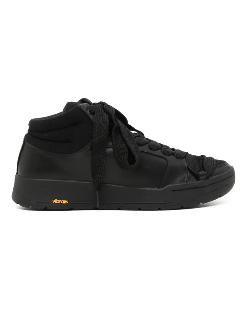 Yohji Yamamoto vibram-sole panelled sneakers - Schwarz Schwarz