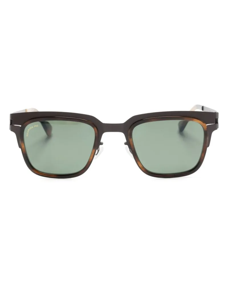 Mykita Eckige Raymond Sonnenbrille Braun