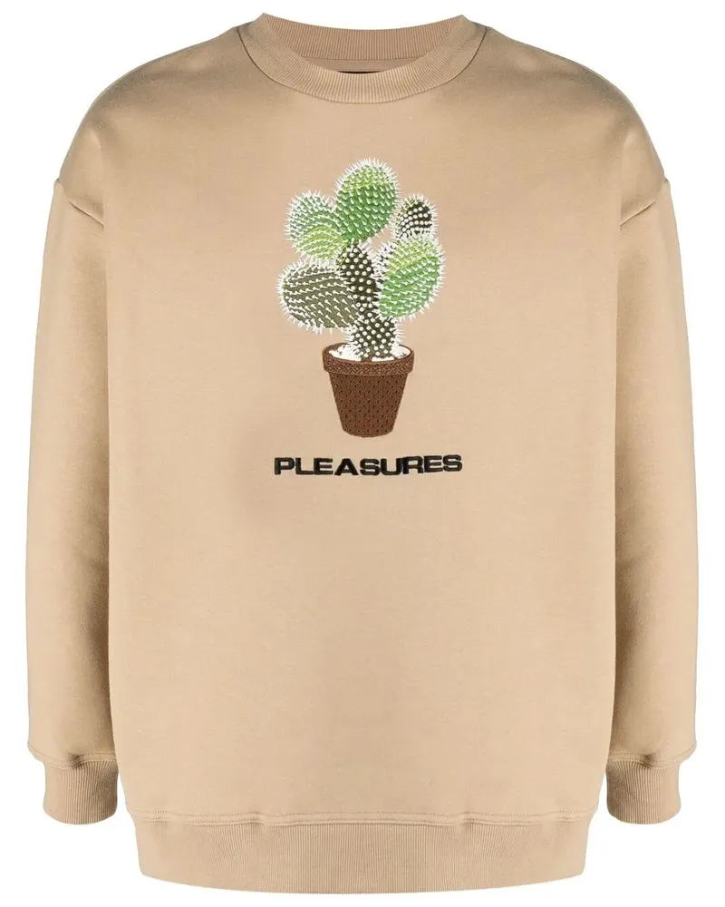 PLEASURES Spike Sweatshirt mit Stickerei - Nude Nude