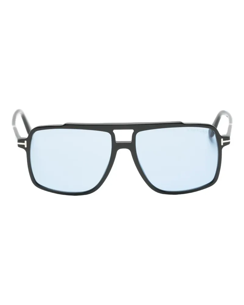Tom Ford Kemp Sonnenbrille mit eckigem Gestell - Schwarz Schwarz