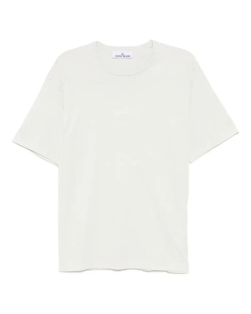 Stone Island T-Shirt mit Logo-Stickerei - Grau Grau