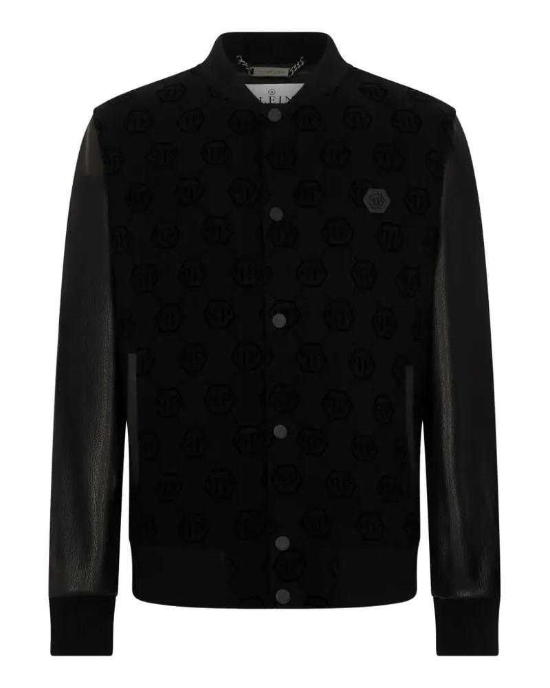 Philipp Plein Bomberjacke mit Monogramm - Schwarz Schwarz