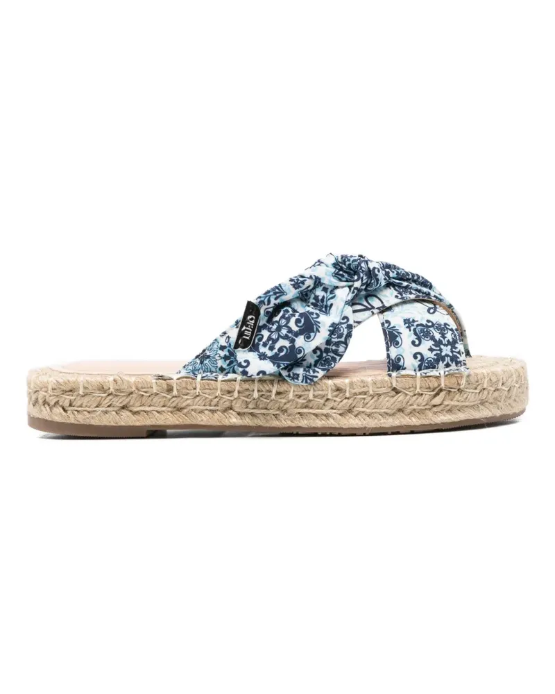 Liu Jo Geflochtene Sandalen mit Paisley-Print - Blau Blau