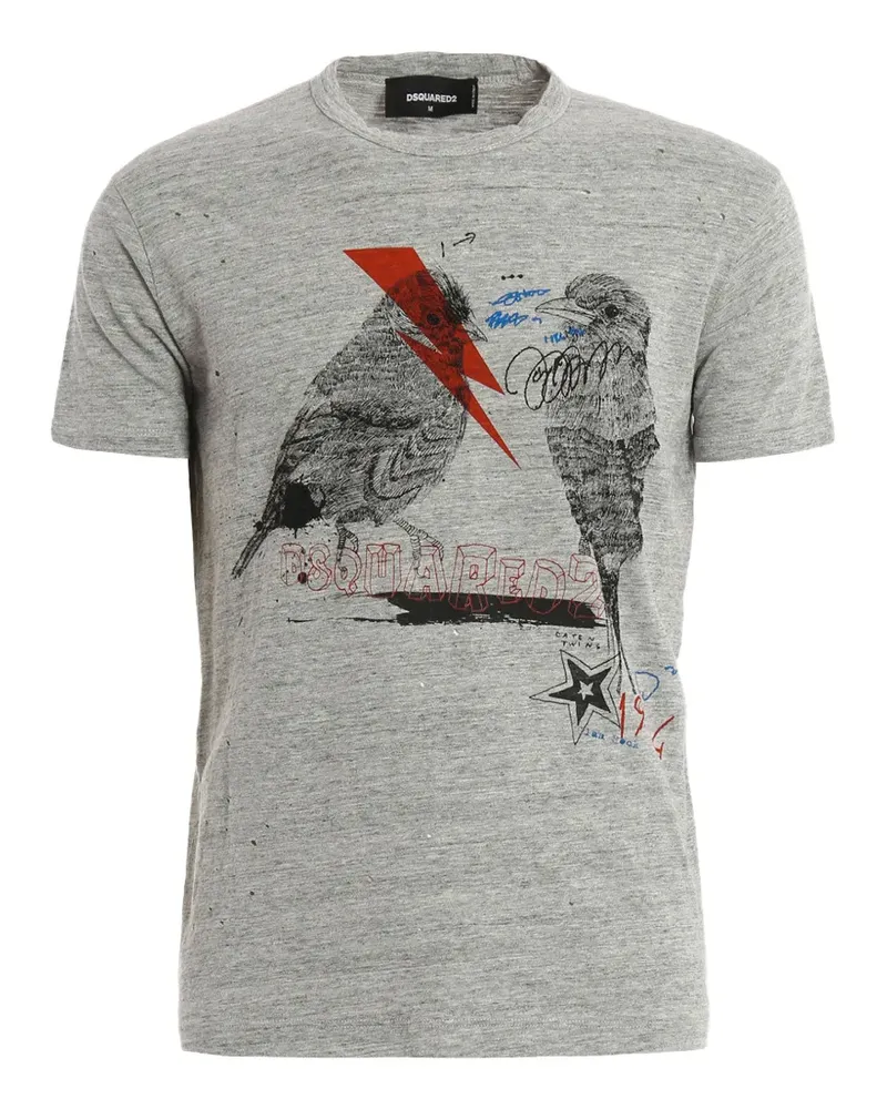 Dsquared2 graphic-print T-shirt - Grau Grau
