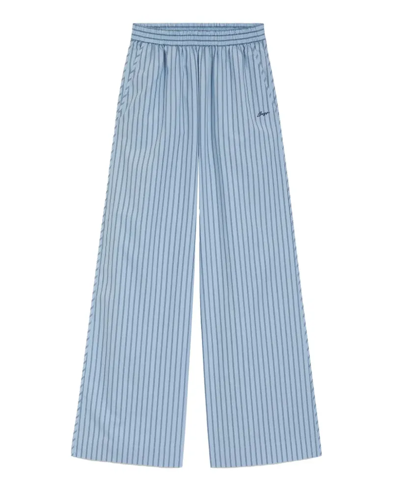 HUGO BOSS vertical-stripe elasticated-waistband trousers - Blau Blau