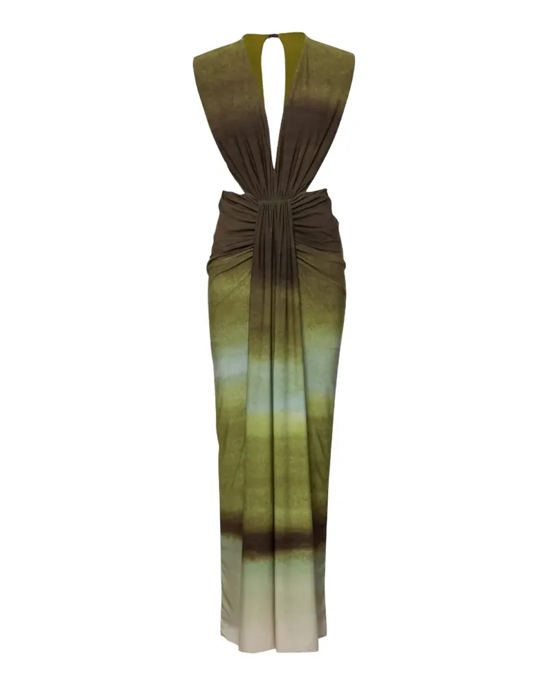 Baobab Collection Gerafftes Nia Maxikleid mit Cut-Out - Grün Grün