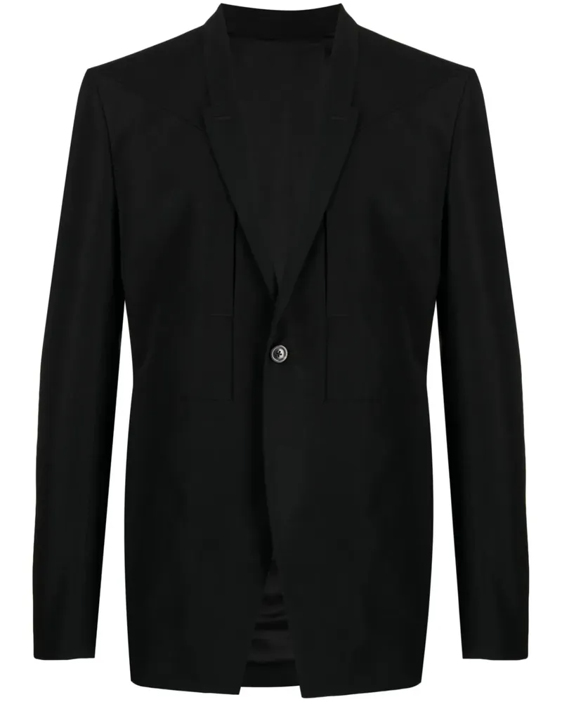 Rick Owens Sakko mit Nahtdetail - Schwarz Schwarz