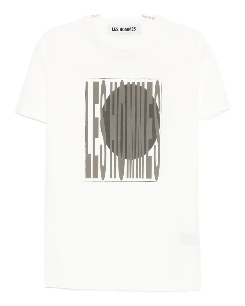 Les Hommes logo-print T-shirt - Weiß Weiß