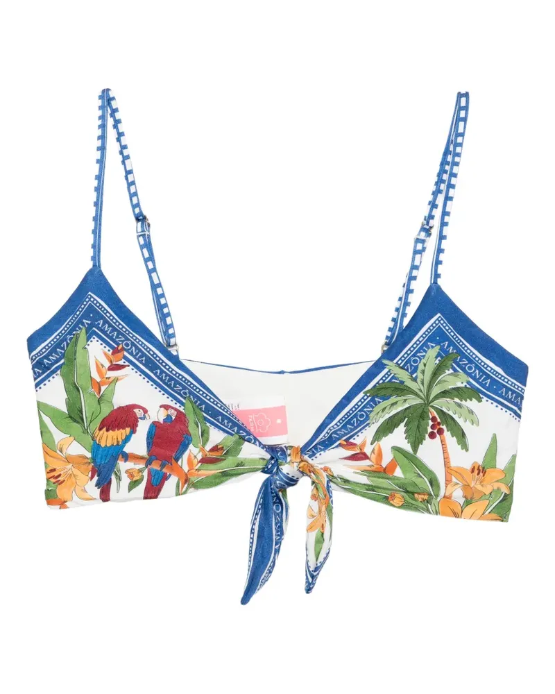 FARM Rio Tie Tropical Destination Off-White Badeanzug - Blau Blau
