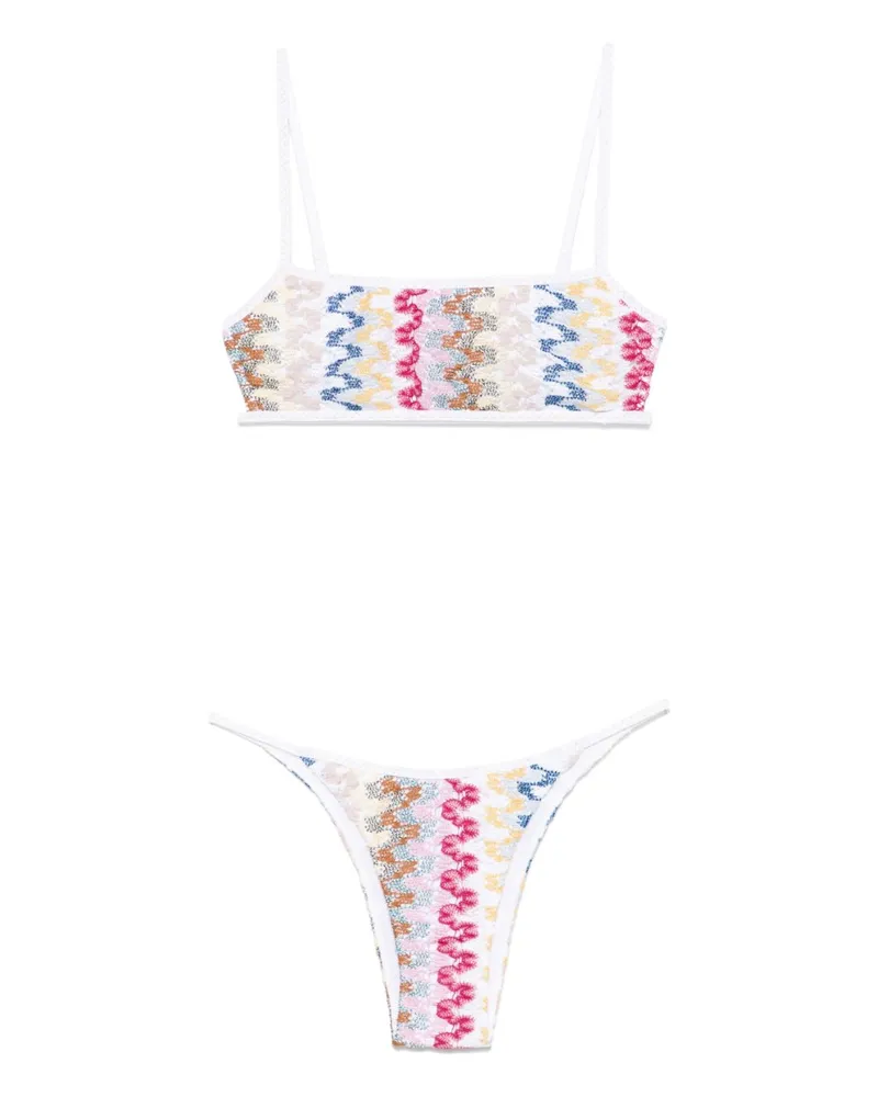 Missoni Bikini mit Zickzackmuster - Weiß Weiß