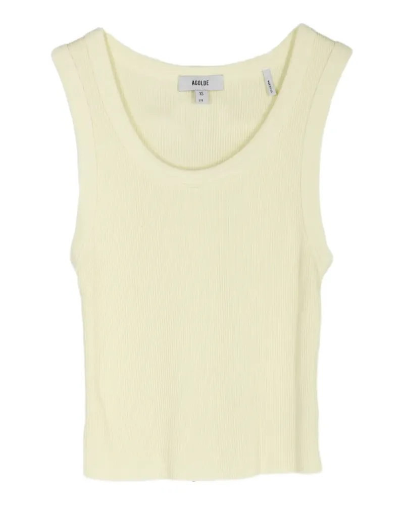 AGOLDE Poppy ribbed tank top - Gelb Gelb