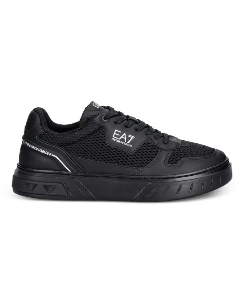 EA7 Sneakers mit Logo-Print - Schwarz Schwarz
