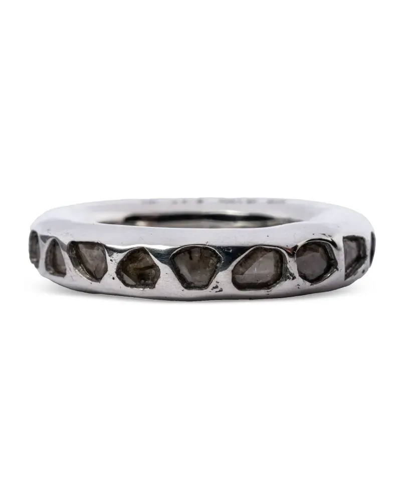 Parts Of Four Spacer Ring aus Sterlingsilber mit Diamanten Silber