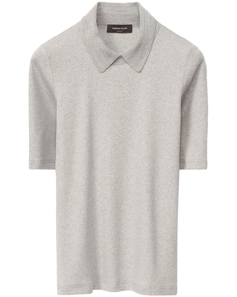 Fabiana Filippi Poloshirt mit meliertem Effekt - Grau Grau