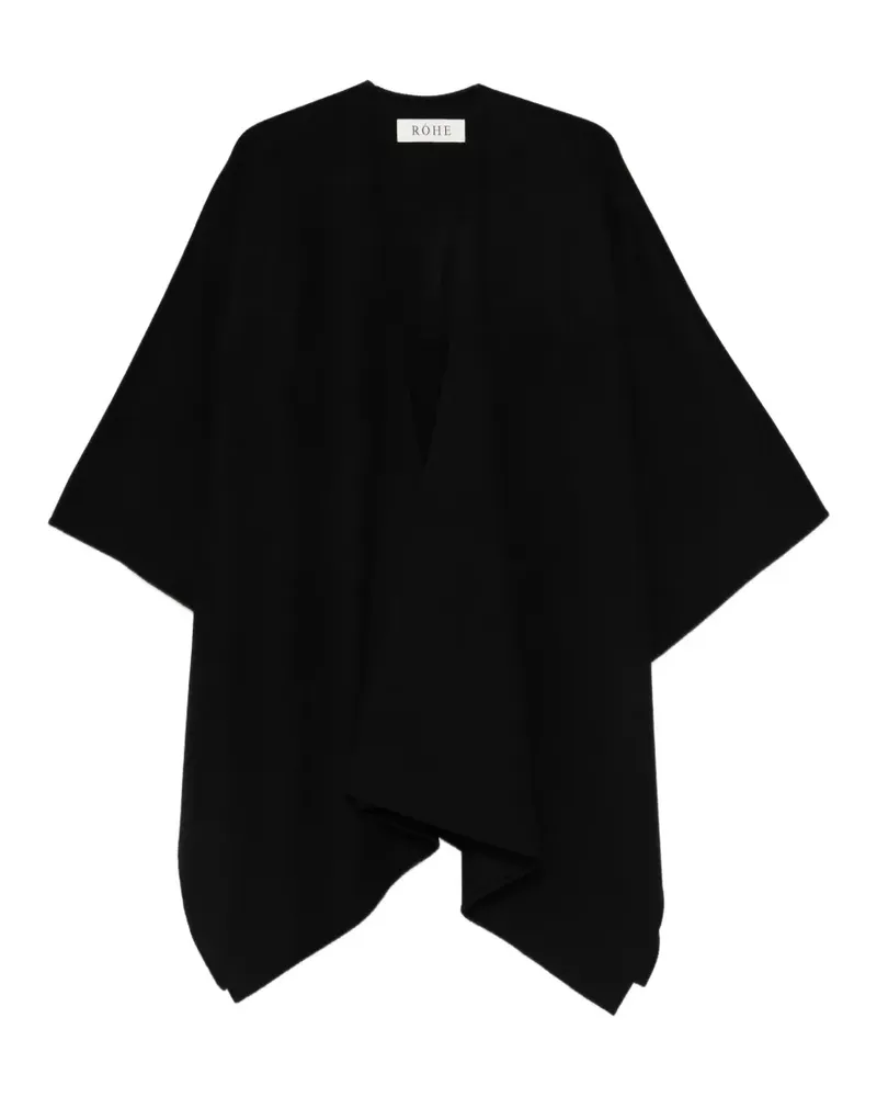 Róhe double-faced poncho - Schwarz Schwarz