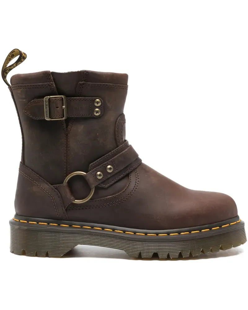 Dr.Martens 35mm buckle strap boots - Braun Braun