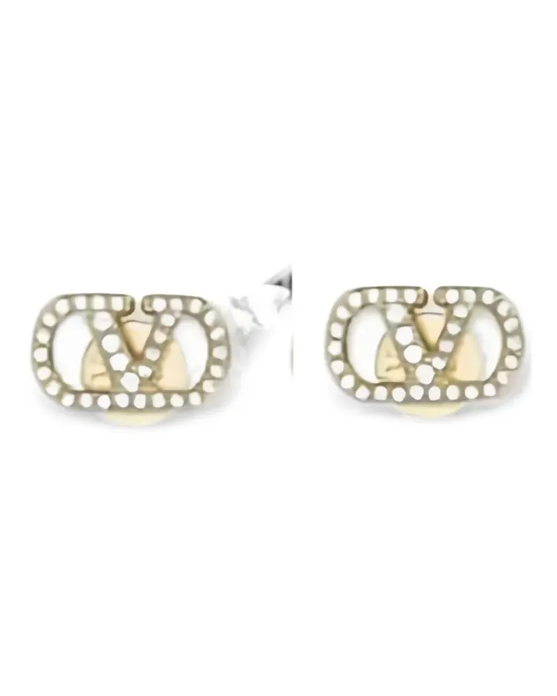 Valentino Garavani VLogo Signature pearl-embellished earrings - Gold Gold