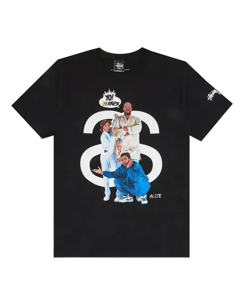 Stüssy Deadstock graphic print raps T-shirt - Schwarz Schwarz