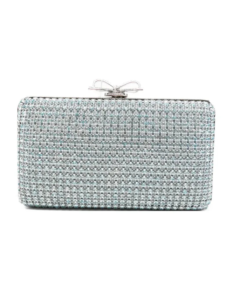 Self-Portrait Chainmail embellished clutch bag - Blau Blau