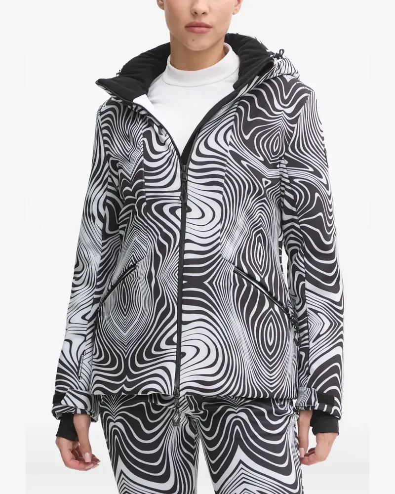 EA7 printed ski jacket - Schwarz Schwarz
