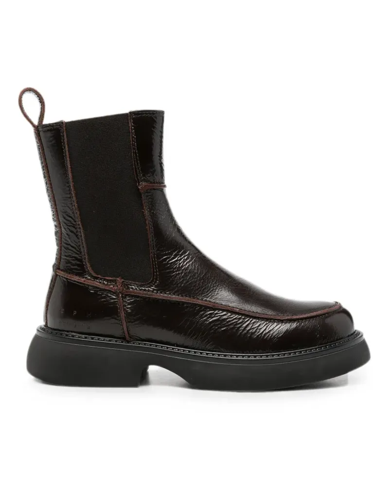 Copenhagen patent-leather ankle Chelsea boots - Braun Braun