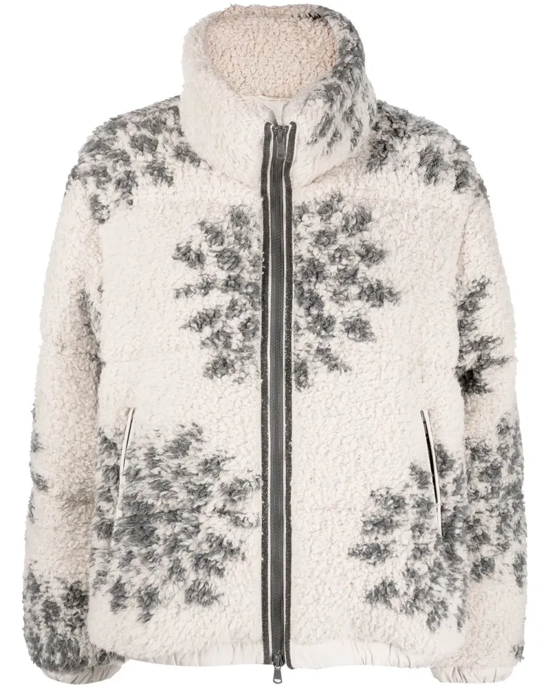 Brunello Cucinelli Zweifarbige Daunenjacke - Nude Nude
