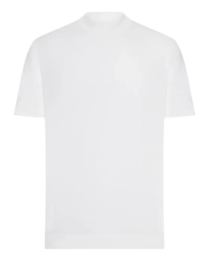 Roberto Collina T-Shirt mit Stehkragen - Weiß Weiß