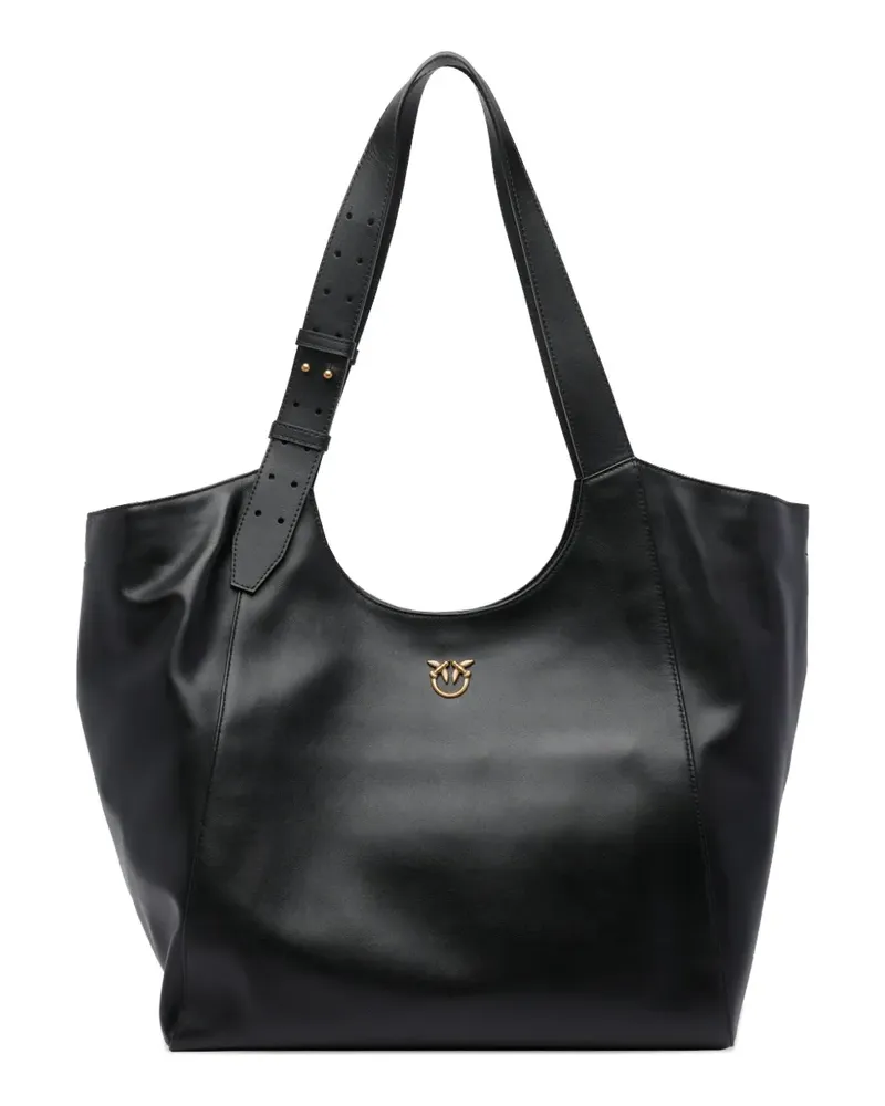 Pinko Schultertasche mit Logo - Schwarz Schwarz