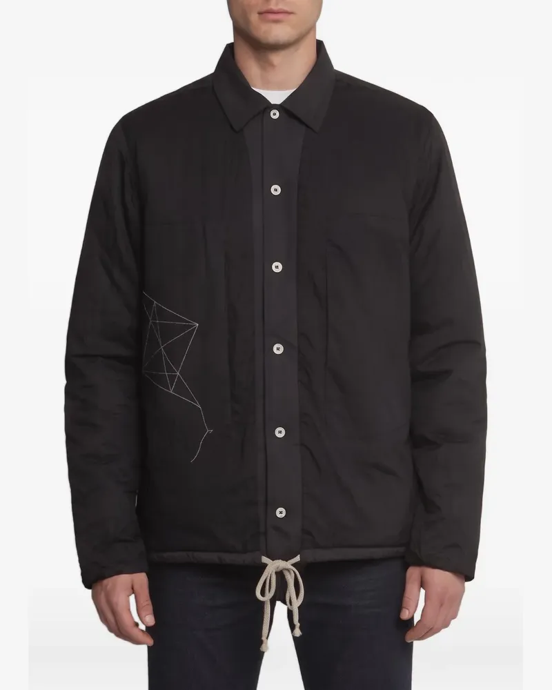 Rick Owens Wendbare Bomberjacke mit Stickerei - Schwarz Schwarz