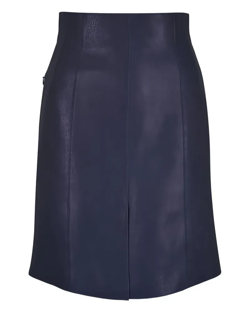 Akris Midirock mit Einsätzen - Blau Blau