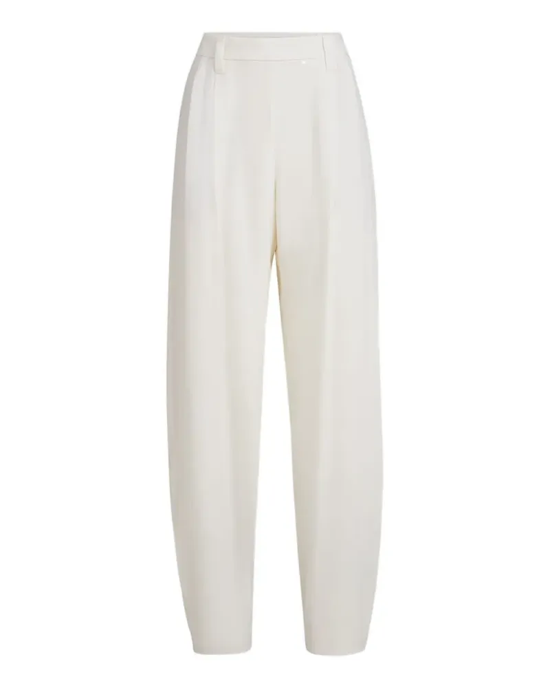 Brunello Cucinelli Sablé-Hose aus Seidenkrepp mit Monili - Nude Nude