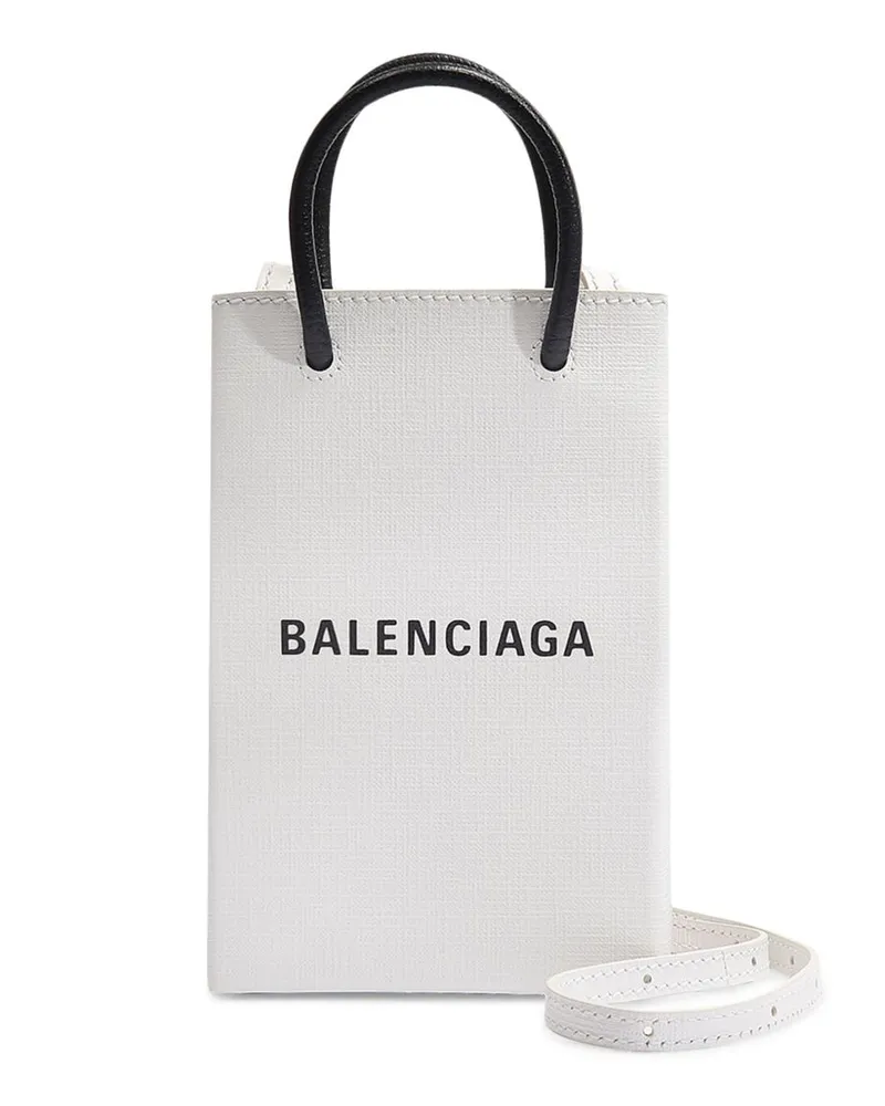 Balenciaga Shopper mit Logo-Print - Weiß Weiß