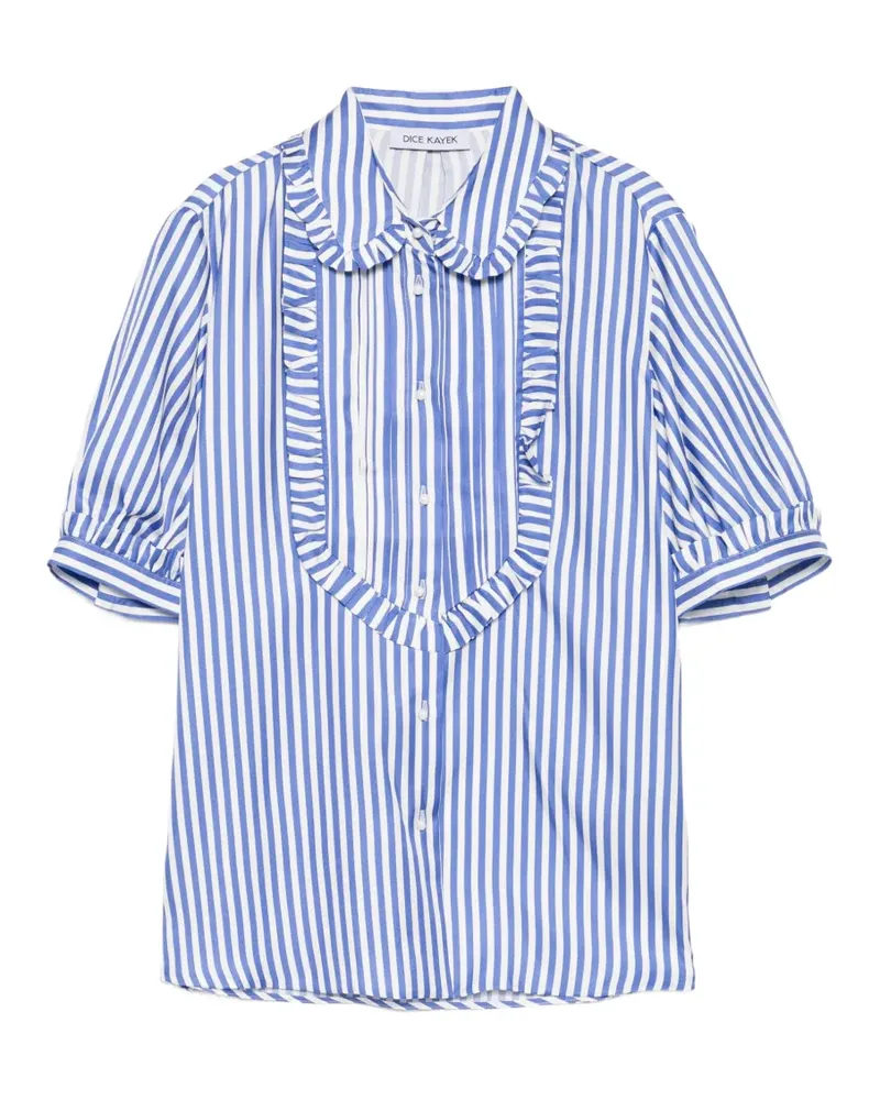 Dice Kayek striped puff-sleeves blouse - Blau Blau