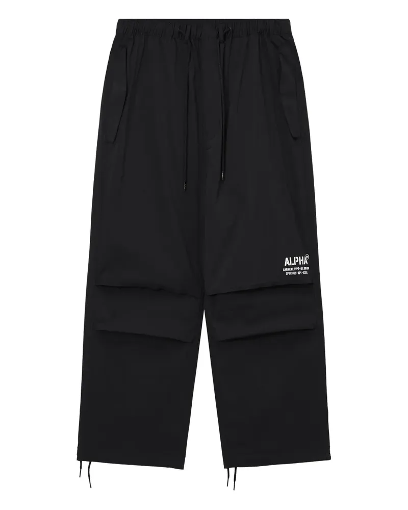 Alpha Industries Hose im Layering-Look - Schwarz Schwarz