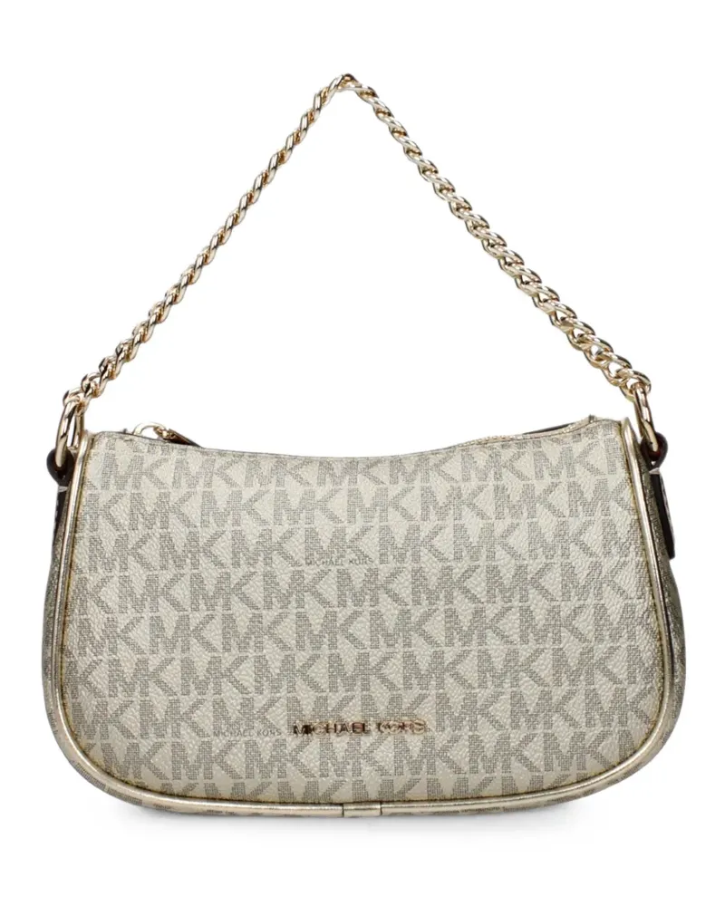 Michael Kors Tote Bag mit Monogramm-Print und Metallic-Optik - Nude Nude