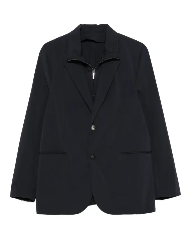 Emporio Armani layered-effect notched-lapel blazer - Blau Blau