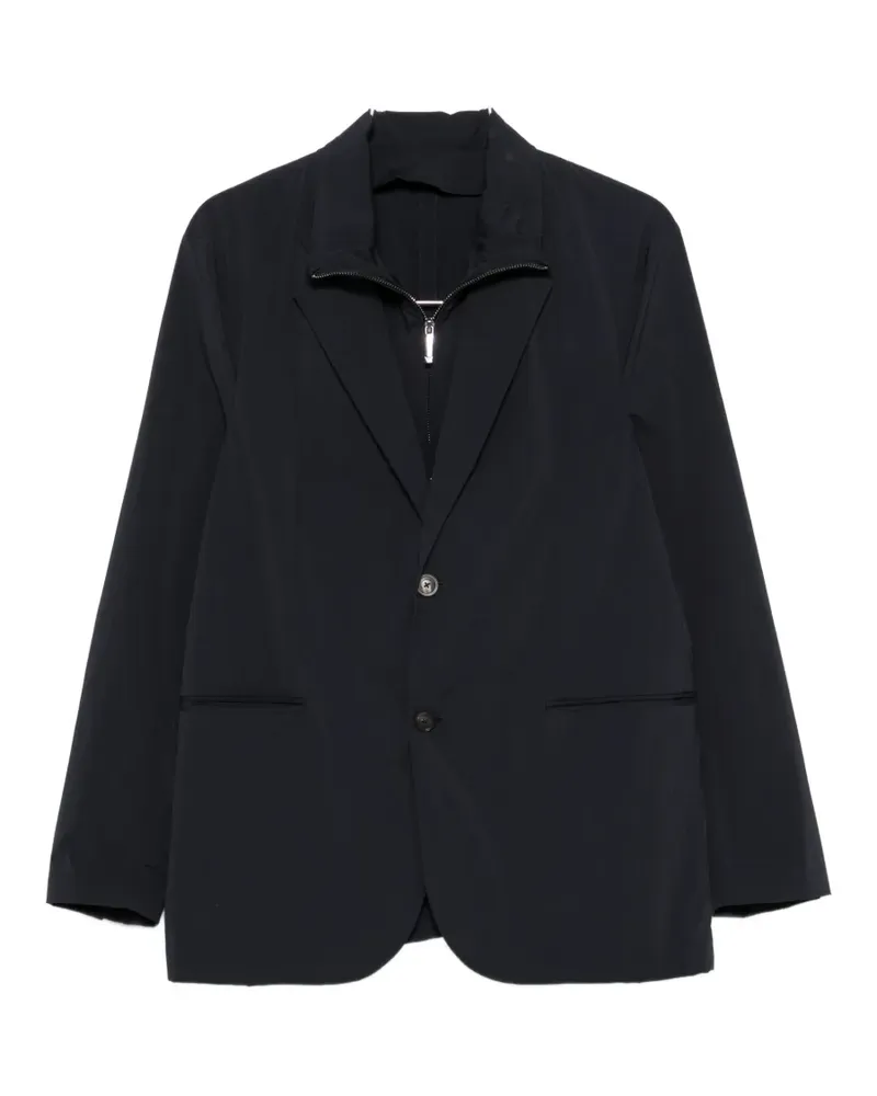 Emporio Armani layered-effect notched-lapel blazer - Blau Blau