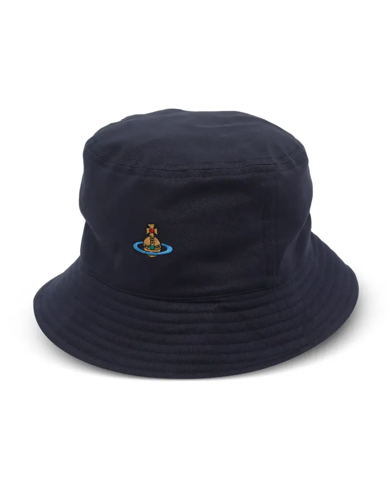 Vivienne Westwood Orb Fischerhut mit Stickerei - Blau Blau