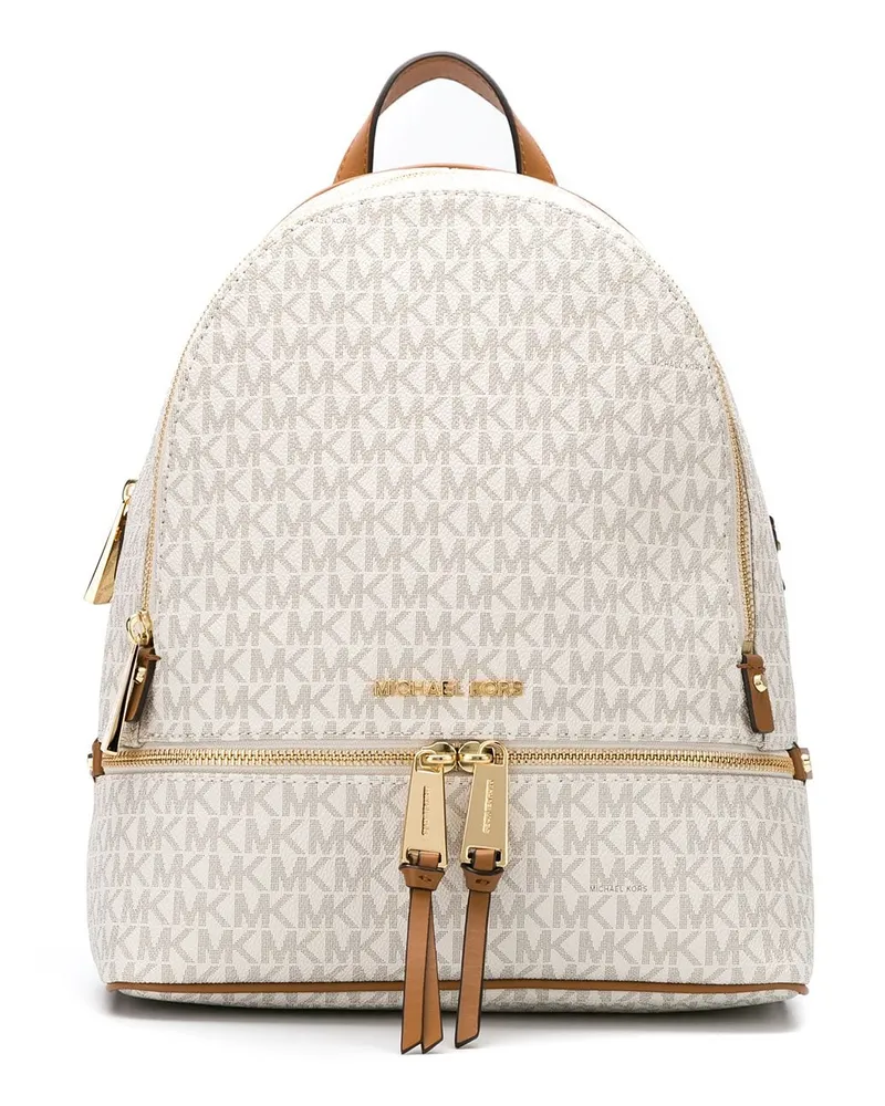 Michael Kors medium Rhea logo-print backpack Weiß