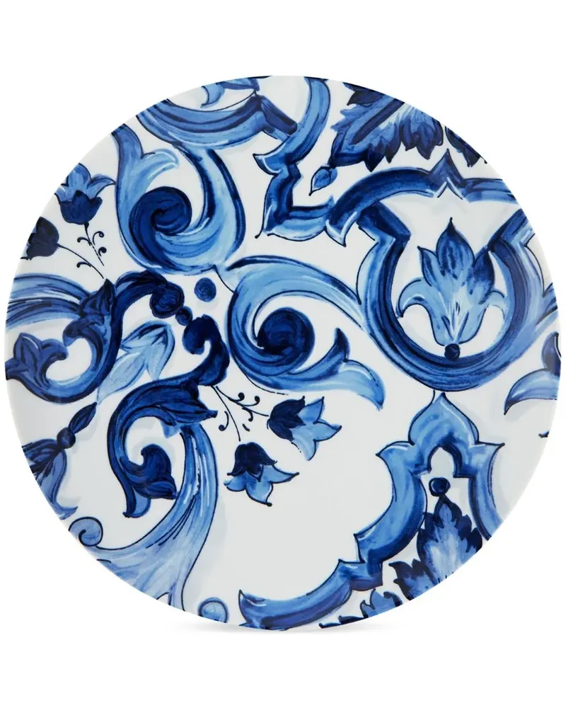 Dolce & Gabbana Teller aus Porzellan - Blau Blau