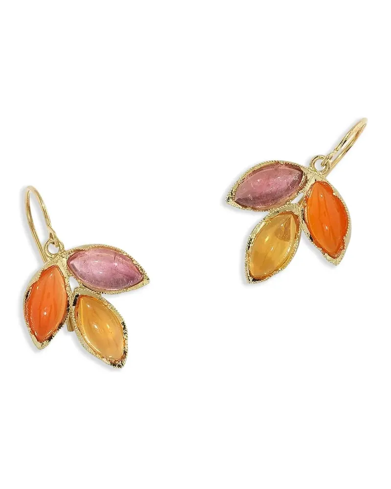 Irene Neuwirth 18kt Classic Trio Dew Gelbgoldohrringe mit Schmucksteinen Gold