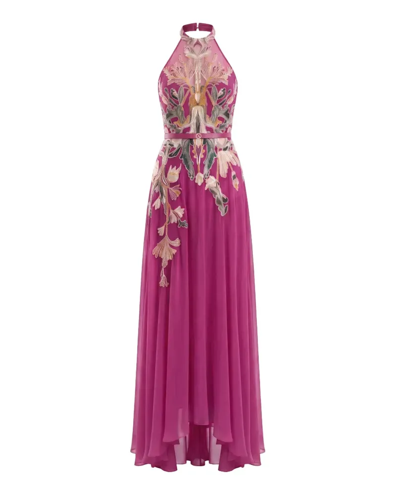 Saiid Kobeisy embroidered halterneck maxi dress - Rosa Rosa