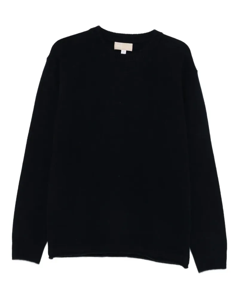 120% Lino Pullover mit Rundhalsausschnitt - Schwarz Schwarz